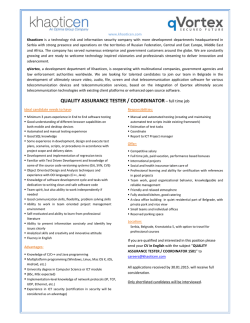 QUALITY ASSURANCE TESTER / COORDINATOR &ndash; full