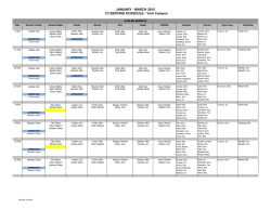 JANUARY - MARCH 2015 C3 SERVING SCHEDULE