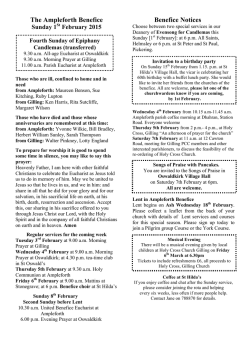 Newsletter - Ampleforth Benefice