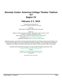 Festival Program - KCACTF Region 4