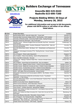 BXTN BID LIST - Builders Exchange of Tennessee