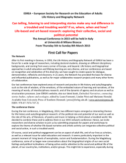 esrea 2015 milano first call