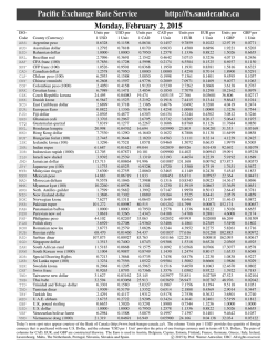 Pacific Exchange Rate Service http://fx.sauder.ubc.ca Monday