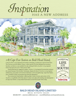 Download Brochure - Bald Head Island Limited Real Estate Sales