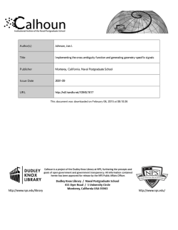 Author(s) Johnson, Joe J. Title Implementing the