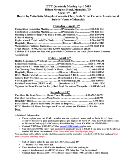 ICCC Quarterly Meeting April 2015 Hilton Memphis Hotel, Memphis