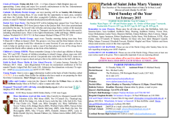 Parish of Saint John Mary Vianney Third Sunday of