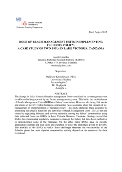 A CASE STUDY OF TWO BMUs IN LAKE VICTORIA, TANZANIA