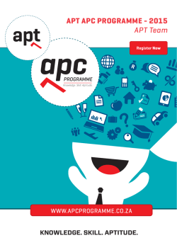 The APT Team - APC Programme
