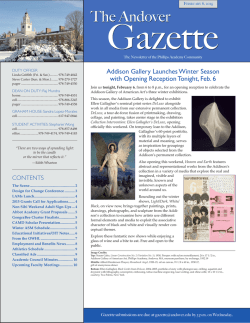 Gazette - Phillips Academy