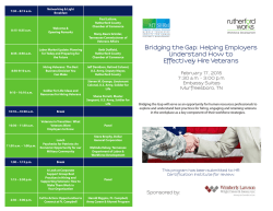 Wounded Warrior Initative Agenda