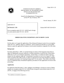 Order Granting Exemption and to Show Cause