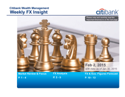 Weekly FX Insight - Citibank Hong Kong