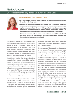 U.S. Corporations and Equity Markets Can Survive the Strong Dollar