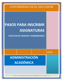 pasos para inscribir asignaturas