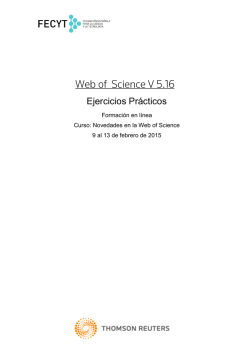 Ejercicios para Web of Science