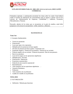 GU&Iacute;A DE ESTUDIOS PARA EL &Aacute;REA DE CIENCIAS SOCIALES