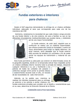 Fundas exteriores e interiores para chalecos