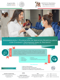Epidemiolog&iacute;a y Planeaci&oacute;n de Servicios Hospitalarios con Calidad