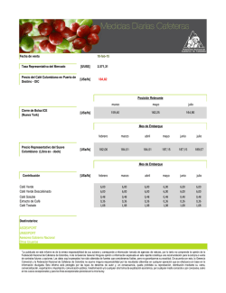 Medidas Diarias Cafeteras - Federaci&oacute;n Nacional de cafeteros