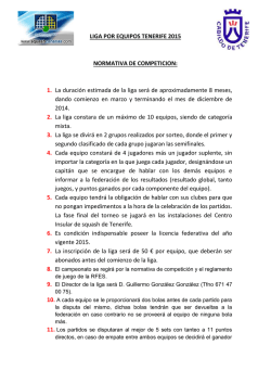 Normativa - Federaci&oacute;n Canaria de Squash