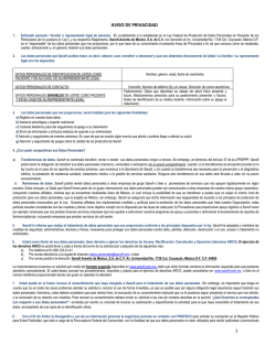1 AVISO DE PRIVACIDAD