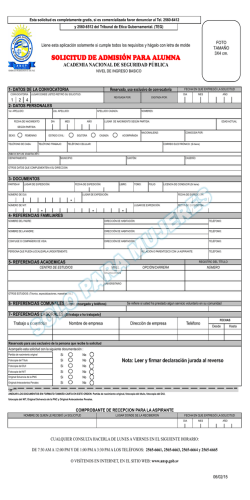 Descargar Solicitud para MUJERES