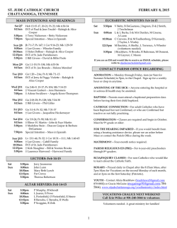 ST. JUDE CATHOLIC CHURCH FEBRUARY 8, 2015