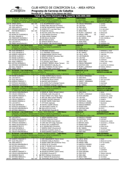 CLUB HIPICO DE CONCEPCION S.A. - AREA HIPICA