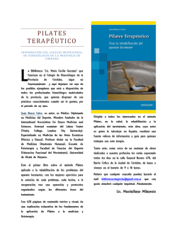pilates terap&eacute;utico - Colegio de Kinesi&oacute;logos y Fisioterapeutas de la