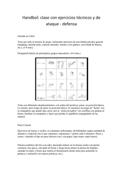 Handbol: clase con ejercicios t&eacute;cnicos y de ataque