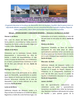 itinerario - Beh por M&eacute;xico... Explorando Realidades