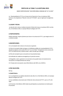 FIESTA DE LA TUNA Y LA ACEITUNA 2015