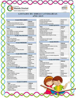 LISTADO DE OBRAS LITERARIAS A&Ntilde;O 2015
