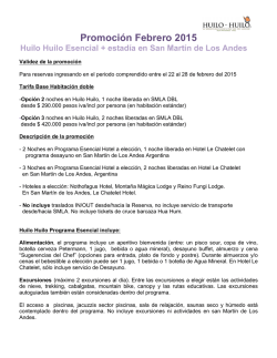 Information (In Spanish) - Huilo Huilo Reserva Biol&oacute;gica