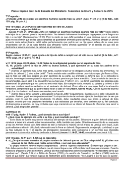 Puntos Sobresalientes Jueces 11 al 14