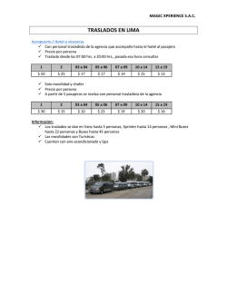 TRASLADOS EN LIMA - Alumbra 2015 &ndash; Lima