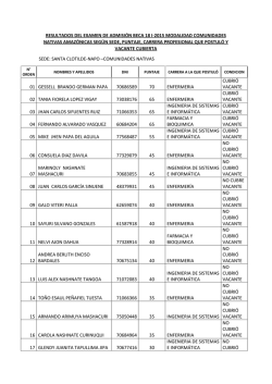resultados del examen de admisi&oacute;n beca 18 i