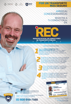 amigo(a) poR un tRanspoRte m&aacute;s seguRo
