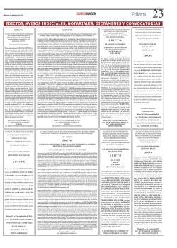 edictos, avisos judiciales, notariales, dict&aacute;menes y convocatorias