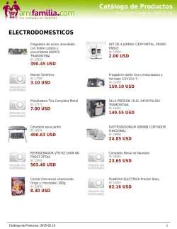 Cat&aacute;logo de Productos