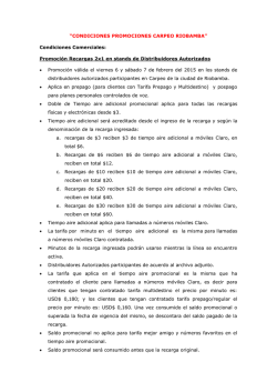 &ldquo;CONDICIONES PROMOCIONES CARPEO RIOBAMBA