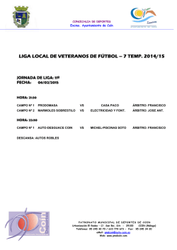 Jornada 11 - Patronato Municipal de Deportes de Co&iacute;n