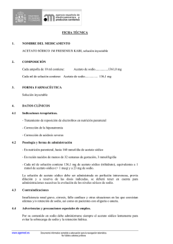FICHA T&Eacute;CNICA 1. NOMBRE DEL MEDICAMENTO