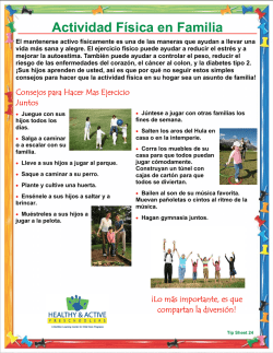 Actividad F&iacute;sica en Familia - Healthy and Active Preschoolers