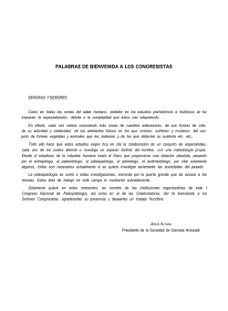 Actas del I Congreso Nacional de Paleopatolog&iacute;a