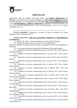 ORDEN DEL DIA - Ayuntamiento de Algeciras