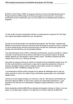 DPS entregar&aacute; recursos para los estudiantes del