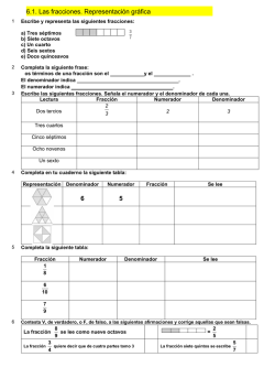 Operaciones con fracciones