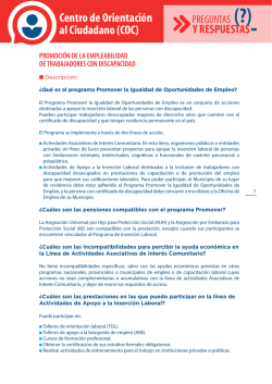 Discapacidad - Ministerio de Trabajo, Empleo y Seguridad Social